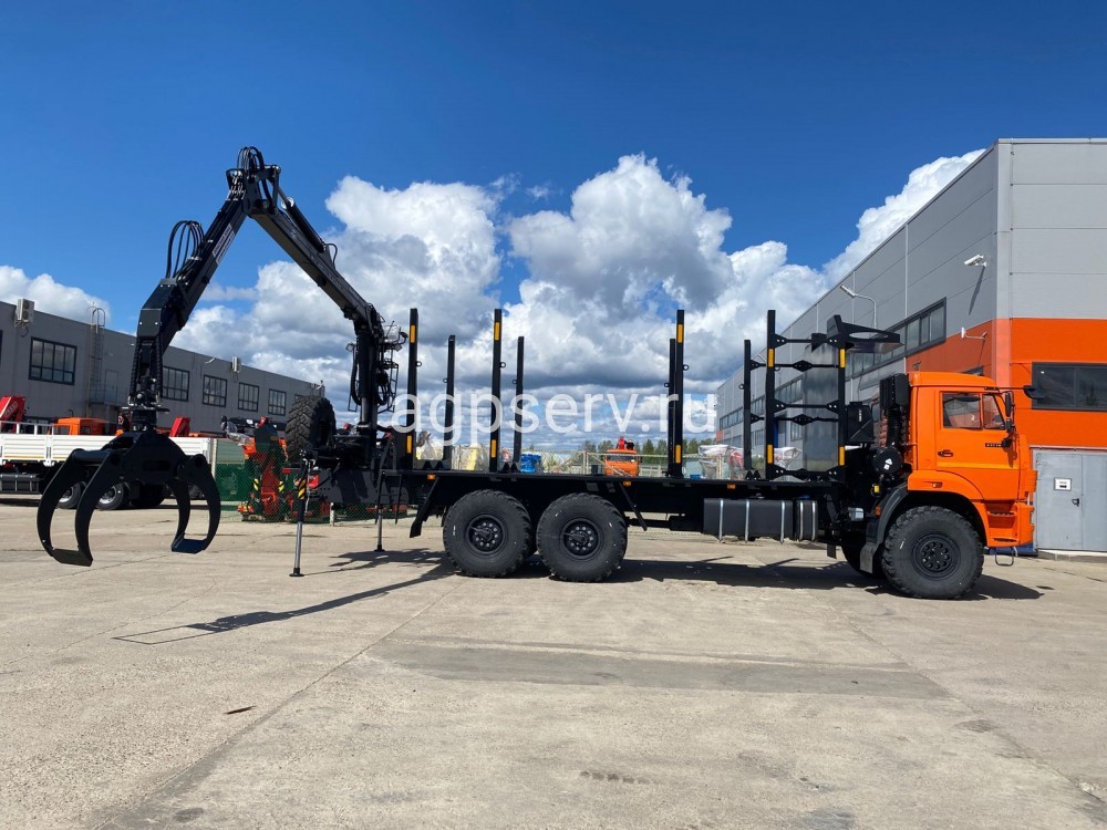 Автомобиль-сортиментовоз 438246-02 на шасси КАМАЗ 43118-73094-50 с ГМУ Майман ММ-110