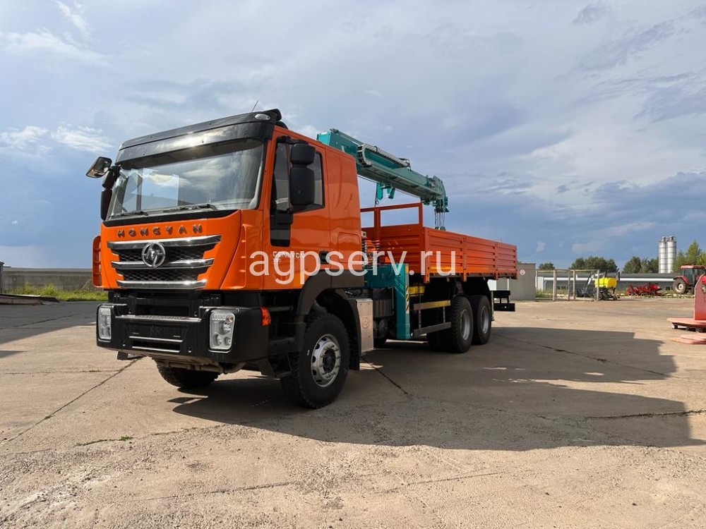Автомобиль бортовой 4382Н0 на шасси HONGYAN CQ3346HV39D с КМУ HKTC8026