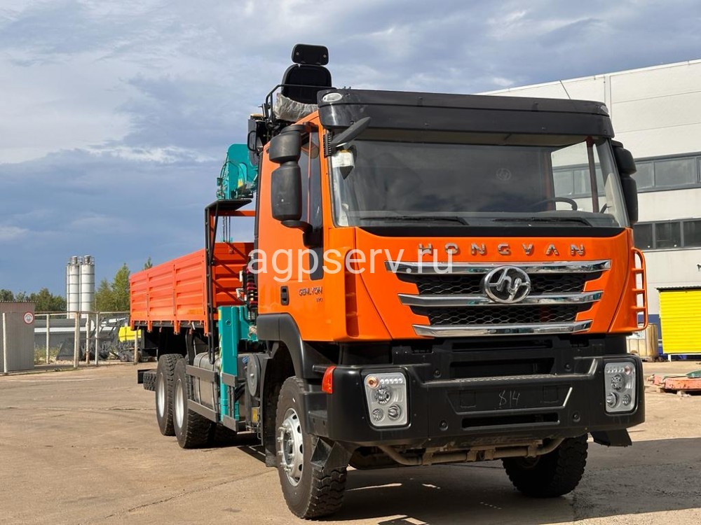 Автомобиль бортовой 4382Н0 на шасси HONGYAN CQ3346HV39D с КМУ HKTC8026